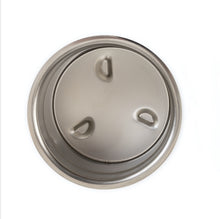 Load image into Gallery viewer, FRXSH® (Chrome-Steel Beakers, Polished Finish, With Lids, Set of 4.)